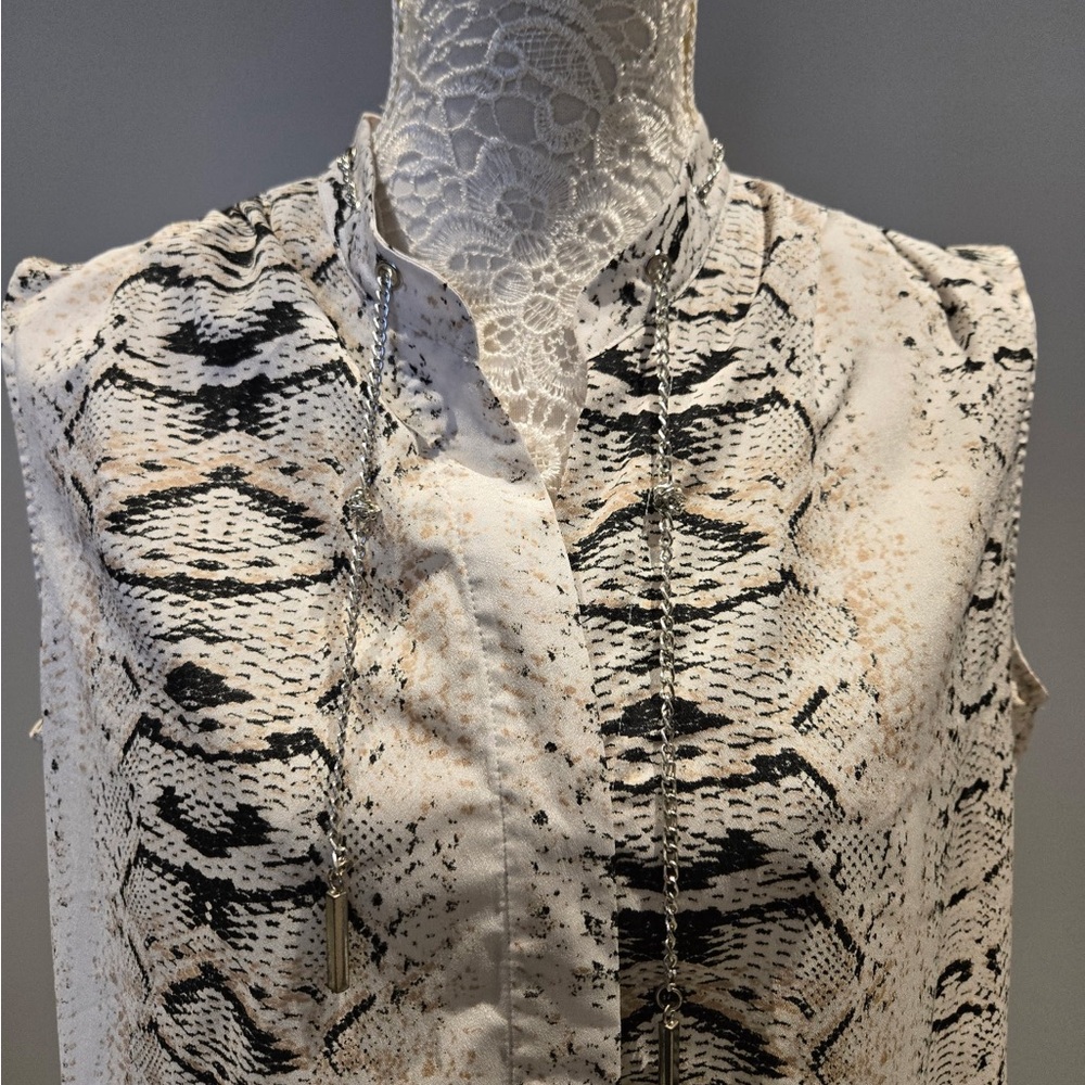 Reptile Pattern Sleeveless Top